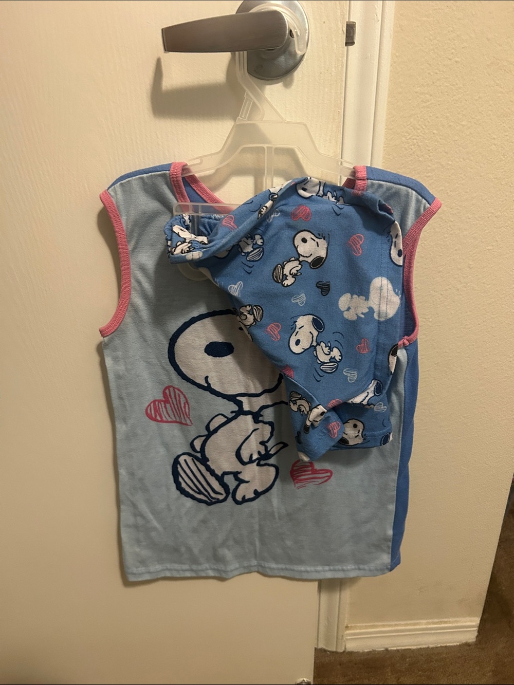 Snoopy Kids Tank Top and Shorts PJS Set